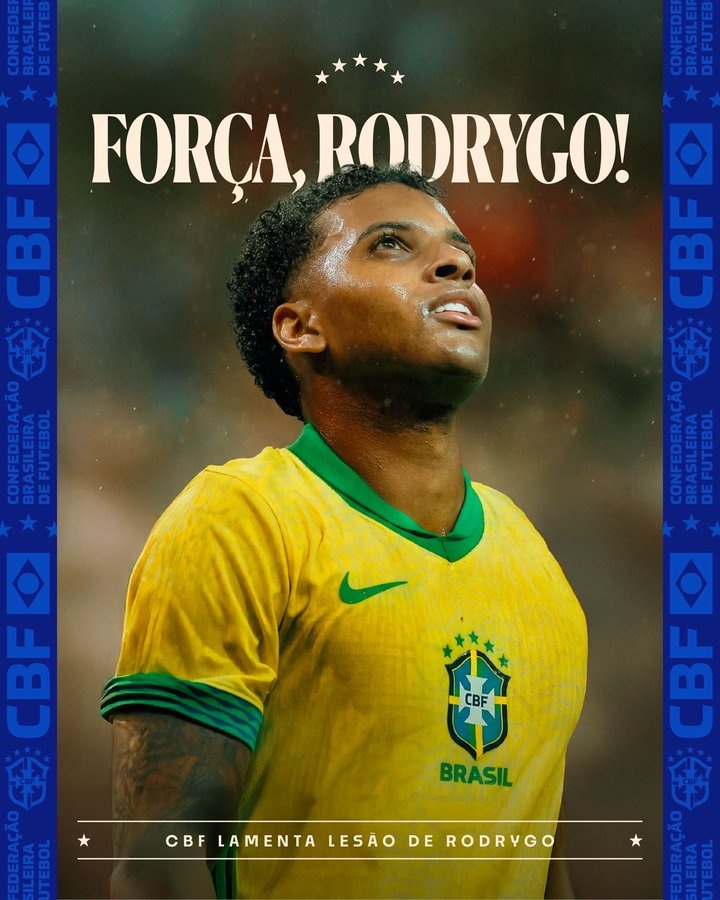 星空体育app下载-将错过世界杯！巴西足协慰问：愿罗德里戈早日康复，尽早重返赛场